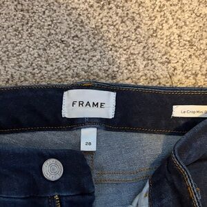Frame Denim Dark Blue Cropped Jeans